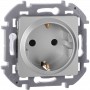Розетка 1-м СП Inspiria 16А IP20 250В 2P+E защ. шторки немецк. стандарт механизм алюм. Leg 673732 673732