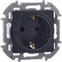 Розетка 1-м СП Inspiria 16А IP20 250В 2P+E защ. шторки немецк. стандарт механизм антрацит Leg 673733 673733