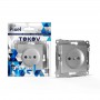 Розетка 1-м СП Pixel 16А IP20 без заземл. механизм алюм. TOKOV ELECTRIC TKE-PX-R1-C03 TKE-PX-R1-C03