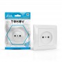 Розетка 1-м СП AVA 16А IP20 без заземл. без защ. шторок в сборе бел. TOKOV LIGHT TKL-AV-R1F-C01 TKL-AV-R1F-C01