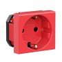 Розетка 1-м СП Viva 2мод. защ. шторки с заземл. красн. DKC 45015 45015