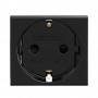 Розетка 1-м 2мод. Viva 16А IP20 2P+E с заземл. защ. шторки черн. DKC 45205 45205