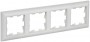 Рамка 4-м BRITE РУ-4-БрАБ арктич. бел./бел. IEK BR-M42-12-K91 BR-M42-12-K91