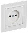 Розетка BRITE РСР10-1-0-БрАБ 10А в сборе без заземл. без защ. шторок арктич. бел. IEK BR-R10-10-K91-F BR-R10-10-K91-F