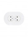 Розетка 2-м СП OSEN без заземл. ПБТ круглая бел. LEZARD 744-0200-128B 744-0200-128B
