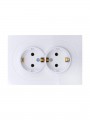 Розетка 2-м СП OSEN с заземл. ПБТ механизм бел. LEZARD 743-0200-127B 743-0200-127B