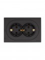 Розетка 2-м СП OSEN с заземл. ПБТ механизм черн. бархат LEZARD 743-4200-127B 743-4200-127B