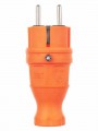Вилка прямая ОМЕГА ВБп3-1-0м IP44 каучук оранж. ИЭК PKR01-016-2-K09 PKR01-016-2-K09
