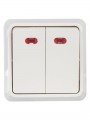 Выключатель 2-кл. ОП ОКТАВА с инд. 10А IP20 ВС20-2-1-ОБ бел. ИЭК EVO21-K01-10-DC EVO21-K01-10-DC