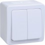 Выключатель 2-кл. ОП ГЕРМЕС PLUS 10А IP54 ВС20-2-0-ГПБ бел. ИЭК EVMP20-K01-10-54-EC EVMP20-K01-10-54-EC