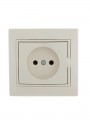 Розетка 1-м СП Mira 16А IP20 без заземл. со вставкой керамика крем. LEZARD 701-0303-121 701-0303-121