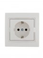 Розетка 1-м СП Mira 16А IP20 с заземл. с бел. вставкой керамика бел. LEZARD 701-0202-122 701-0202-122