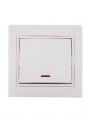 Выключатель 1-кл. СП Mira 10А IP20 с подсветкой со вставкой крем. LEZARD 701-0303-111 701-0303-111