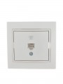Розетка телефонная 1-м СП Mira RJ11 бел./бел. LEZARD 701-0202-137 701-0202-137