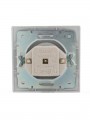 Розетка 1-м СП Mira 16А IP20 без заземл. со вставкой керамика сер. метал. LEZARD 701-1010-121 701-1010-121