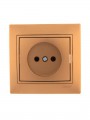 Розетка 1-м СП Mira 16А IP20 без заземл. со вставкой керамика зол. метал. LEZARD 701-1313-121 701-1313-121