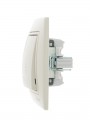 Переключатель проходной 2-кл. СП Mira 10А со вставкой крем. LEZARD 701-0303-106 701-0303-106