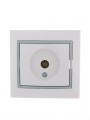 Розетка оконечная TV СП Mira 16А IP20 с сер. вставкой бел. LEZARD 701-0215-130 701-0215-130