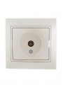 Розетка проходная TV СП Mira 16А IP20 со вставкой жемчуж./бел. перламутр. LEZARD 701-3030-129 701-3030-129