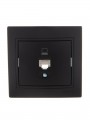 Розетка компьютерная 1-м СП Mira RJ45 черн. бархат LEZARD 701-4242-139 701-4242-139