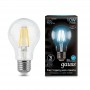 Лампа светодиодная филаментная Filament 10Вт A60 4100К нейтр. бел. E27 970лм GAUSS 102802210 102802210