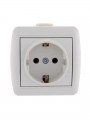 Розетка 1-м ОП Nata 16А IP20 с заземл. керамика бел. LEZARD 710-0200-122 710-0200-122