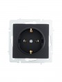 Розетка 1-м СП Vesna с заземл. ПБТ механизм черн. бархат LEZARD 742-4288-122B 742-4288-122B