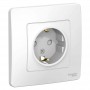 Розетка 1-м СП Blanca 16А IP20 250В с заземл. защ. шторки бел. SE BLNRS001111 BLNRS001111