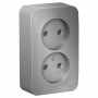 Розетка 2-м ОП Blanca 16А IP20 250В без заземл. без защ. шторок с изолир. пластиной алюм. SE BLNRA000213 BLNRA000213
