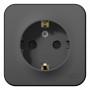 Розетка 1-м ОП Blanca 16А IP20 250В с заземл. защ. шторки с изолир. пластиной антрацит SE BLNRA011116 BLNRA011116
