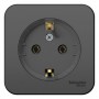 Розетка 1-м ОП Blanca 16А IP20 250В с заземл. без защ. шторок с изолир. пластиной (компакт) антрацит SE BLNRA110116 BLNRA110116