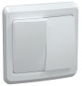 Выключатель 2-кл. СП Вега 10А IP20 ВС10-2-0-ВБ бел. IEK EVV20-K01-10-DM EVV20-K01-10-DM