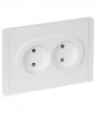 Розетка 2-м СП FORTE&PIANO FP226 10А без заземл. без защ. шторок безвинт. крепл. бел. IEK FP-R20-10-1-K01 FP-R20-10-1-K01