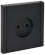 Розетка 1-м СП FORTE&PIANO FP118 10А без заземл. без защ. шторок винт. крепл. черн. IEK FP-R10-10-K02 FP-R10-10-K02