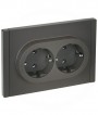 Розетка 2-м СП FORTE&PIANO FP324 16А с заземл. без защ. шторок безвинт. крепл. сер. IEK FP-R21-16-1-K03 FP-R21-16-1-K03