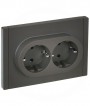 Розетка 2-м СП FORTE&PIANO FP323 16А с заземл. защ. шторки безвинт. крепл. сер. IEK FP-R24-16-1-K03 FP-R24-16-1-K03