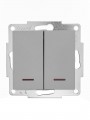 Выключатель 2-кл. СП Vesna с индикацией механизм платина LEZARD 742-3588-112 742-3588-112