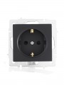 Розетка 1-м СП Vesna с заземл. защ. шторки ПБТ механизм черн. бархат LEZARD 742-4288-124B 742-4288-124B