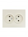 Розетка 2-м СП VESNA без заземл. ПБТ кремов. LEZARD 742-0300-128B 742-0300-128B