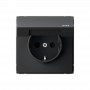 Розетка ArtGallery 16А IP44 с заземл. со шторками с крышкой быстрозажим. клем. механизм карбон SE GAL441046S GAL441046S
