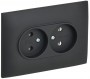 Розетка 2-м SKANDY 10А без заземл. без защ. шторок в сборе SK-R10G графит IEK SK-R20-10-K53-F SK-R20-10-K53-F