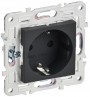 Розетка SKANDY 16А с заземл. защ. шторки безвинт. крепл. SK-R06G графит IEK SK-R14-16-1-K53 SK-R14-16-1-K53