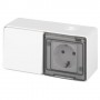 Блок розетка с выключателем Эксперт 11-7501-01 IP55 16А (10AX)-250В ОУ бел. Эра Б0063288 Б0063288