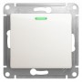 Выключатель 1-кл. СП Glossa 10А IP20 (сх. 1а) 10AX с подсветкой механизм перламутр. SE GSL000613 GSL000613