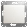 Выключатель 2-кл. СП Glossa 10А IP20 (сх. 5) 10AX механизм перламутр. SE GSL000651 GSL000651