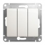Выключатель 3-кл. СП Glossa 10А IP20 (сх. 3) 10AX механизм перламутр. SE GSL000631 GSL000631