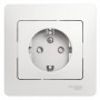 Розетка 1-м СП Glossa 16А IP20 с заземл. защ. шторки в сборе бел. SE GSL000144 GSL000144