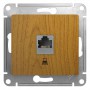 Розетка компьютерная 1-м СП Glossa RJ45 кат.5E механизм дерево дуб SE GSL000581K GSL000581K