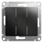 Выключатель 3-кл. СП Glossa 10А IP20 (сх. 1+1+1) 10AX механизм антрацит SE GSL000731 GSL000731