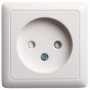 Розетка 1-м ОП Хит 10А IP20 250В без заземл. защ. шторки бел. SE RA10-137-B RA10-137-B